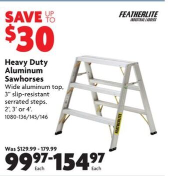 Home Hardware Heavy duty aluminum sawhorses offer