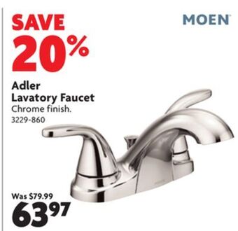 Home Hardware Adler lavatory faucet offer