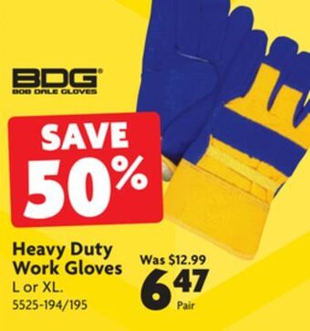 Home Hardware Heavy duty work gloves offer