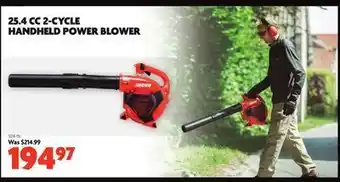 Home Hardware 25.4 cc 2-cycle handheld power blower offer