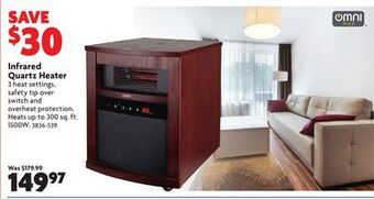 Home Hardware Infrared quartz heater offer