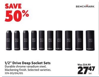 Home Hardware 1/2" drive deep socket sets offer