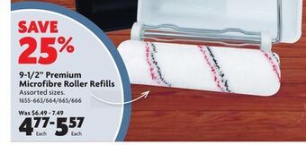 Home Hardware 9-1/2" premium microfibre roller refills offer