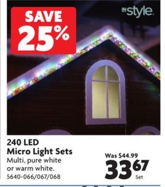 Home Hardware 240 led micro light sets offer