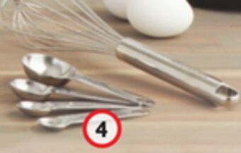 Home Hardware 4 pc. stainless steel measuring spoon set offer