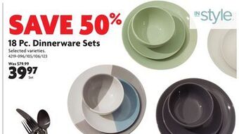 Home Hardware 18 pc. dinnerware sets offer