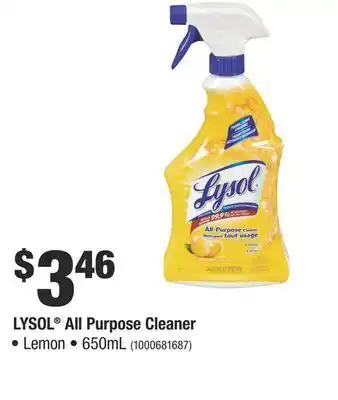 Home Depot Lysol® all purpose cleaner offer