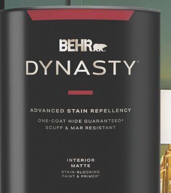Home Depot Behr® dynasty™ interior matte paint & primer in ultra pure white offer
