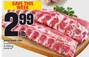 Zehrs Markets Pork back ribs, 2's offer