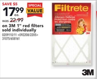 RONA 3m 1" red filters sold individually offer