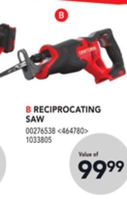 RONA Craftsman reciprocating saw offer