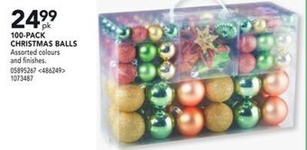 RONA 100-pack christmas balls offer
