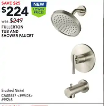 RONA Pfister fullerton tub and shower faucet offer