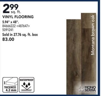 RONA Mono serra vinyl flooring 5.94" x 48" offer