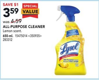 RONA Lysol all-purpose cleaner offer