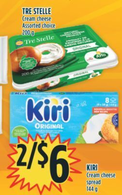 Marché Adonis Tre stelle cream cheese, kiri cream cheese spread offer