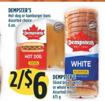 Marché Adonis Dempster's hot-dog or hamburger buns offer