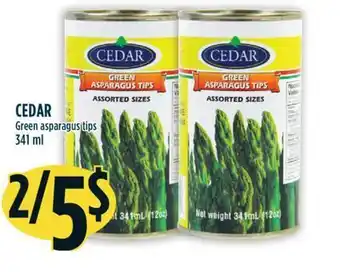 Marché Adonis Cedar green asparagus tips offer