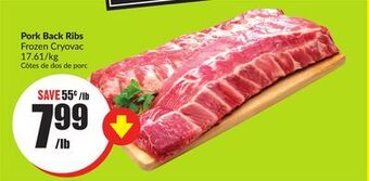 Chalo FreshCo Pork back ribs frozen cryovac 17.61/kg offer