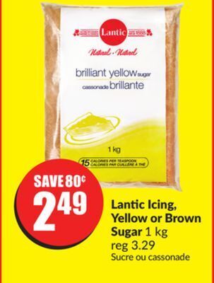 Chalo FreshCo Lantic icing, yellow or brown sugar 1 kg offer