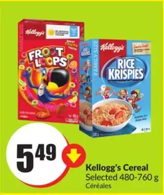 Chalo FreshCo Kellogg's cereal selected 480-760 g offer