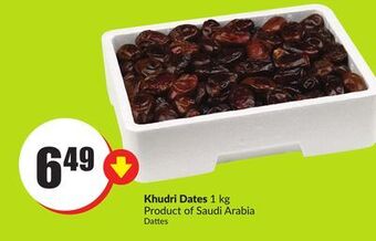 Chalo FreshCo Khudri dates 1 kg product of saudi arabia offer