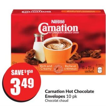 Chalo FreshCo Carnation hot chocolate envelopes 10 pk offer