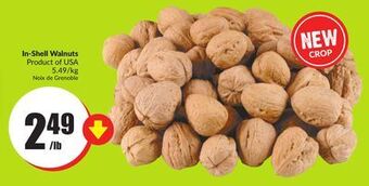 FreshCo In-shell walnuts product of usa 5.49/kg offer