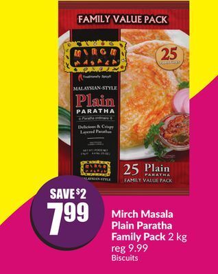 FreshCo Mirch masala plain paratha family pack 2 kg offer
