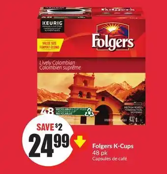 FreshCo Folgers k-cups 48 pk offer