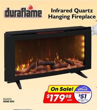 Duraflame infrared quartz hanging fireplace