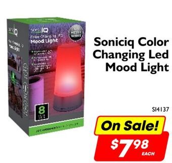 Factory Direct Soniciq color changing led mood light offer