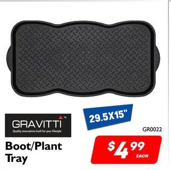 Factory Direct Gravitti boot/plant tray offer