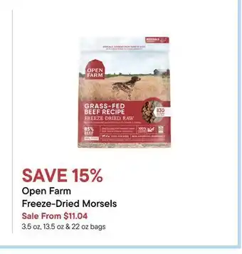Petvalu Open farm freeze-dried morsels offer
