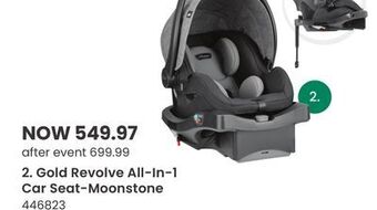 Babies 'R' Us Evenflo gold revolve all-in-1 car seat-moonstone offer