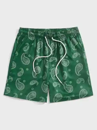 SheIn Romwe guys paisley print shorts offer