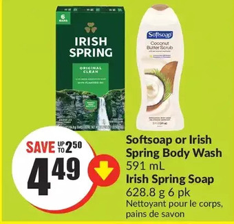 FreshCo Softsoap or irish spring body wash | irish spring soap offer