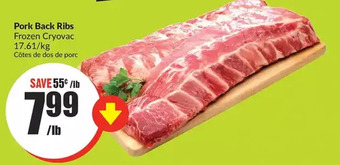 FreshCo Pork back ribs offer