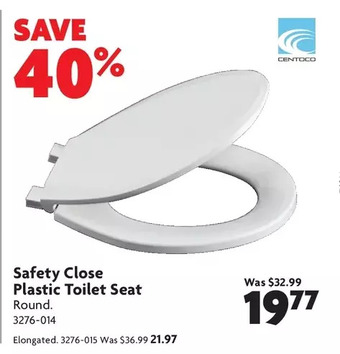 Home Hardware Safety close plastic toilet seat: round | elongated offer