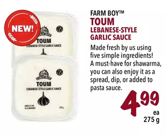 Farm Boy Farm boy toum lebanese-style garlic sauce offer