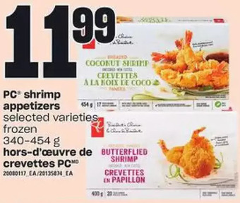 Pc shrimp appetizers