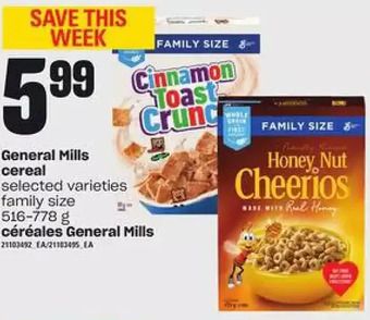 Valu-mart General mills cereal offer