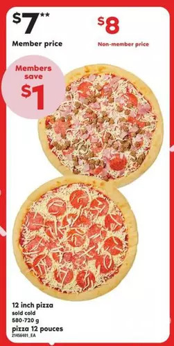 Valu-mart 12 inch pizza offer