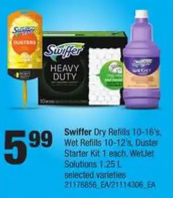 Loblaws Swiffer dry refills, wet refills, duster starter kit, wetjet solutions offer