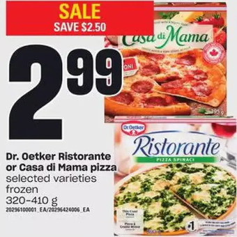 Loblaws Dr. oetker ristorante or casa di mama pizza offer
