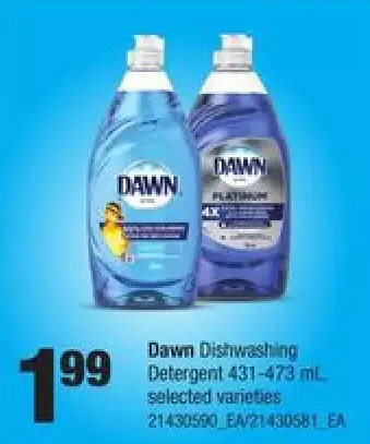 Loblaws Dawn dishwashing detergent offer
