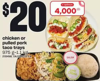 Zehrs Markets Chicken or pulled pork taco trays offer