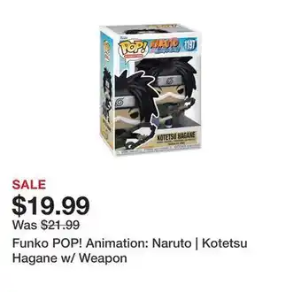 Showcase Funko pop! animation: naruto | kotetsu hagane w/ weapon offer