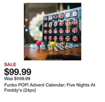 Showcase Funko pop! advent calendar: five nights at freddy's (24pc) offer