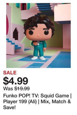 Showcase Funko pop! tv: squid game | player 199 (ali) | mix, match & save! offer